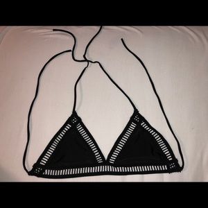 Black cut out bikini top